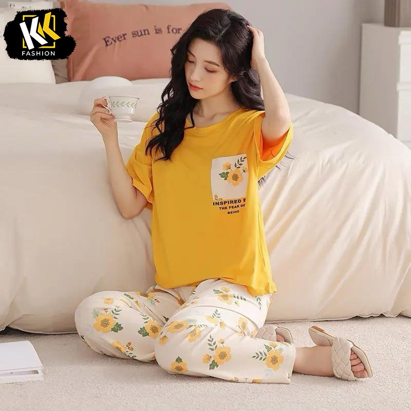 Yellow Flower PJ SUIT