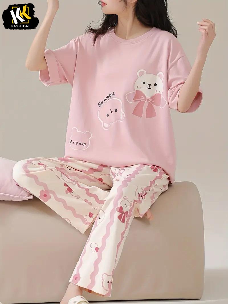 Pink Be Happy PJ SUIT