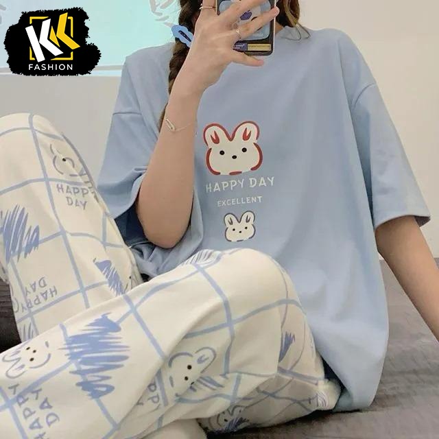 Sky Blue Panda PJ SUIT