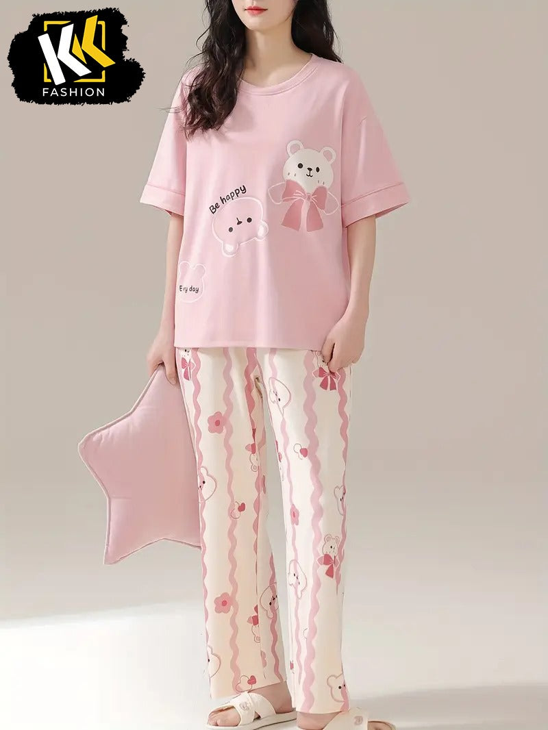 Pink Be Happy PJ SUIT