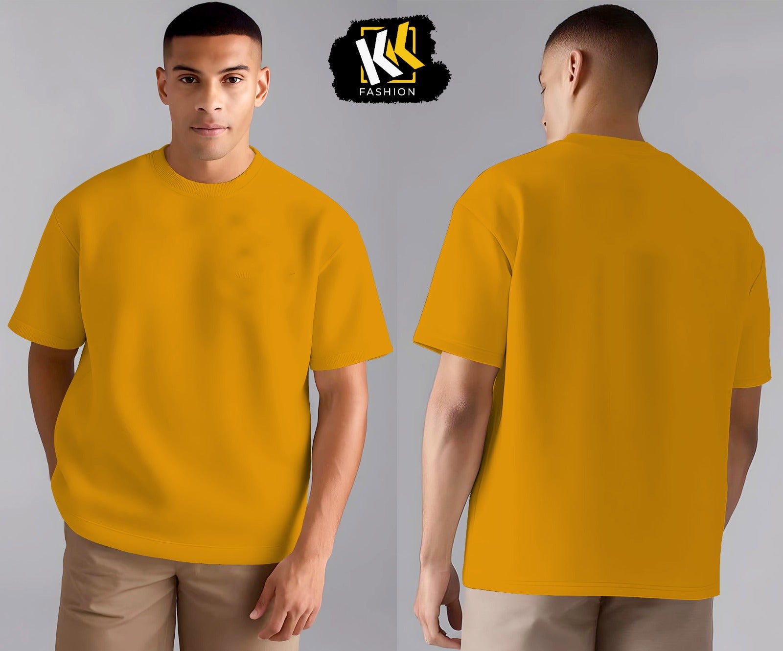 Yellow Drop Shoulder Plain Shirt
